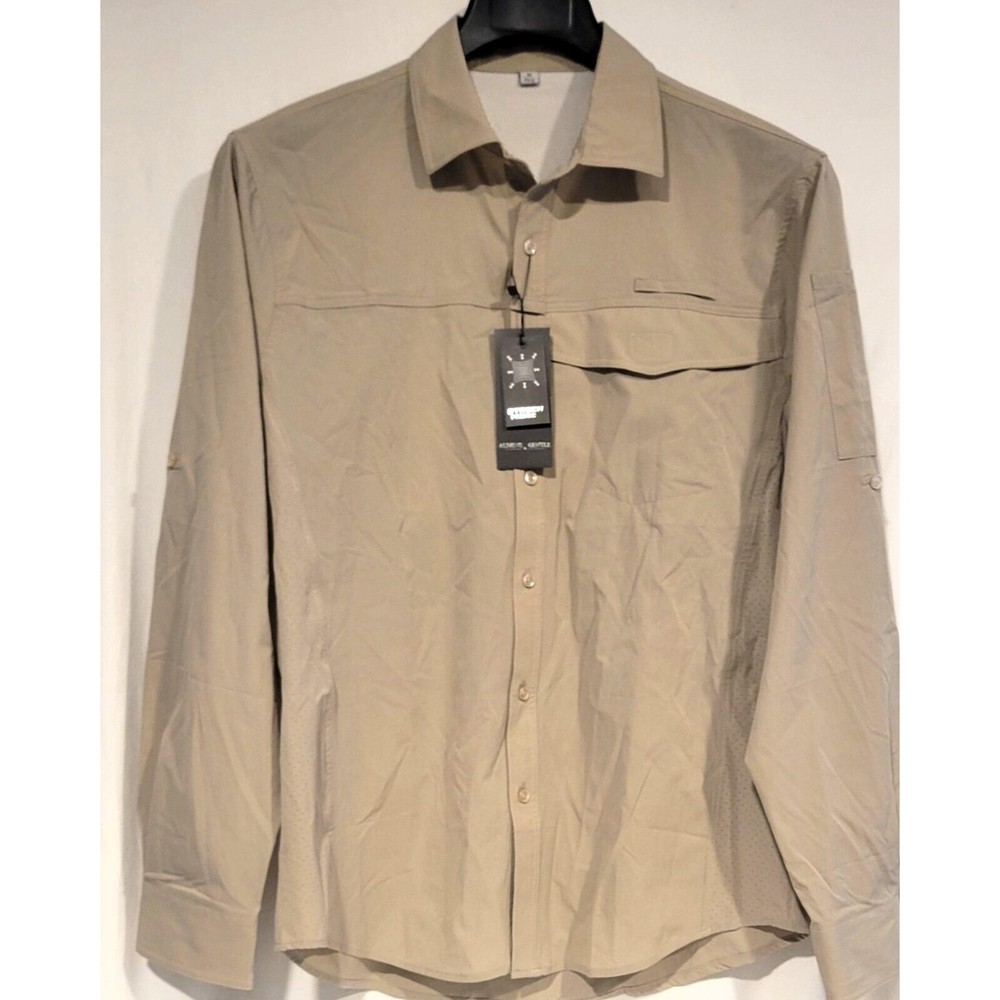 Alimens & Gentle Long Sleeve Vented Fishing Quick Dry UPF 50+ UV Sun Mens Medium